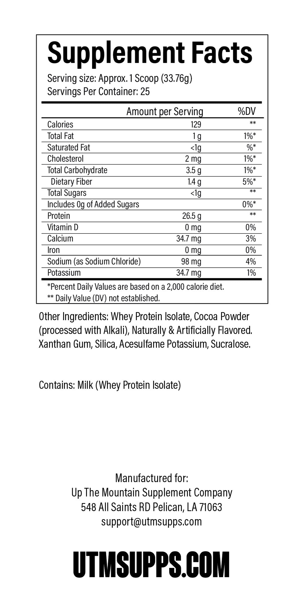 Whey Protein Isolate - Chocolate