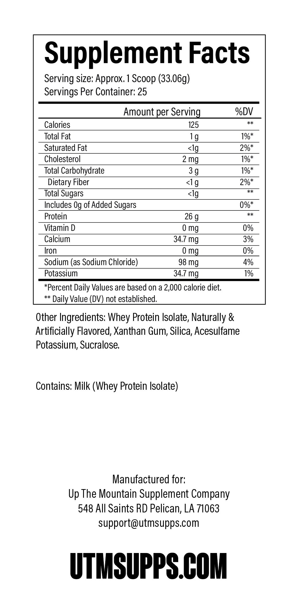 Whey Protein Isolate - Vanilla